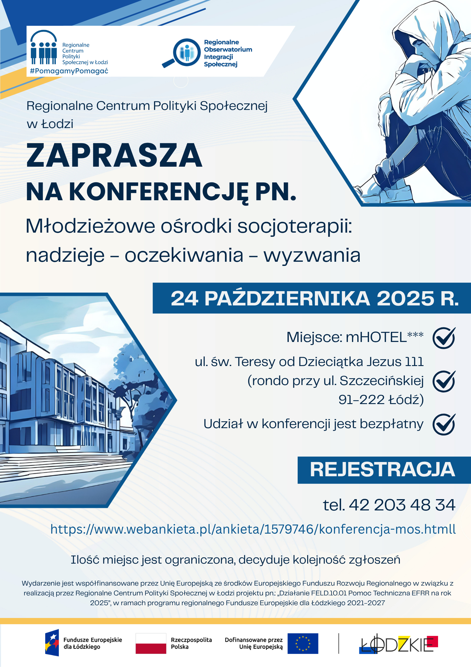 Plakat konferencji Młodzieżowe ośrodki socjoterapii